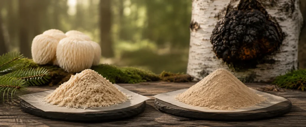 Svamppulver vs svampextrakt jämförda som botaniska svampråvaror